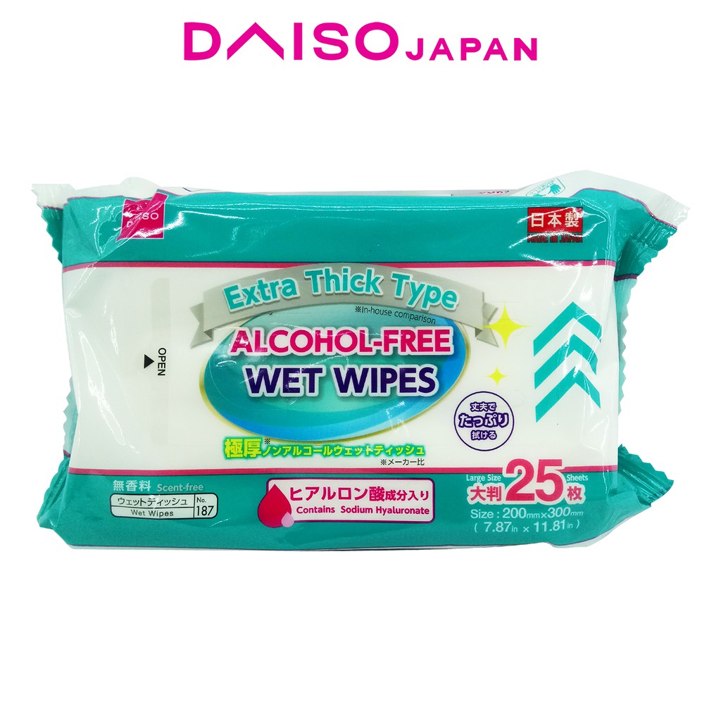 Daiso Alcohol Free Wet Wipes 25pcs Shopee Philippines