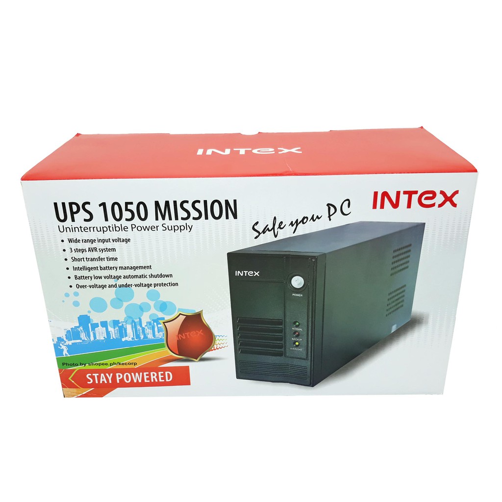 Intex UPS 1050VA Uninterruptible Power Supply Shopee Philippines