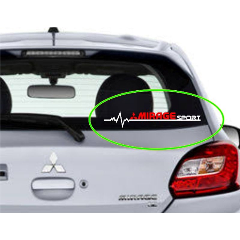Mitsubishi Mirage Rear Windshield Sticker Design Shopee Philippines