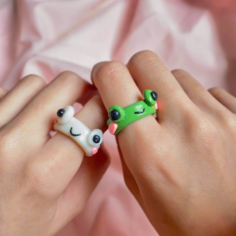 Couple Frog Rings Polymer Clay Shopee Philippines
