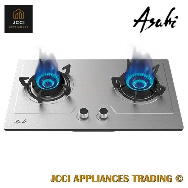 Asahi HB 1001 Gas Stove Double Burner Gas Hob Cooktop Stainless Steel