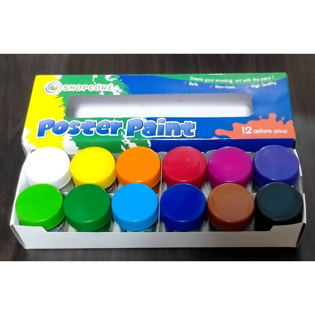 Poster Paint Set 12 Colors Poster Paint Non Toxic Poster Paint Shopee