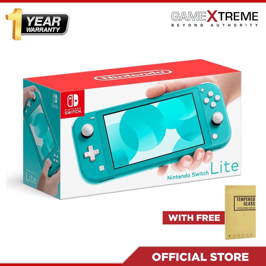 Nintendo Switch Lite Turquoise Blue with Free Tempered