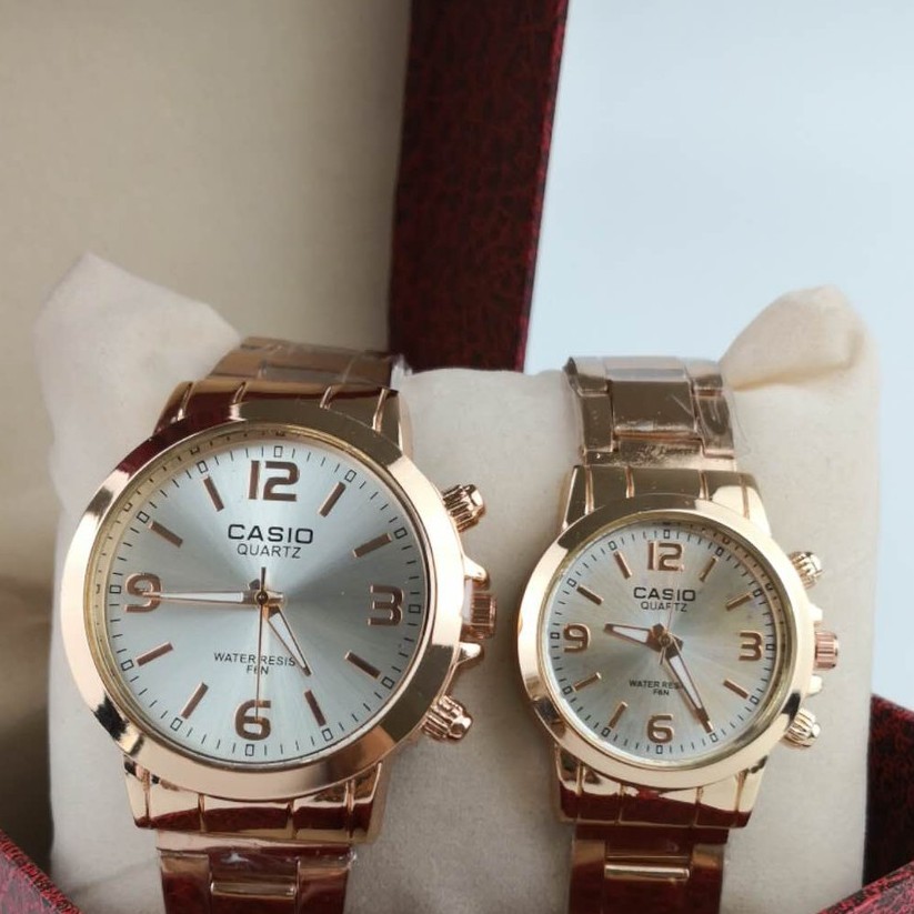 [T181] Casio Quartz Stainless Steel Couple Watch Shopee