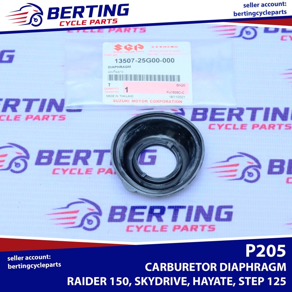 SGP CARBURETOR DIAPHRAGM Suzuki Raider 150 Skydrive Hayate Step 125