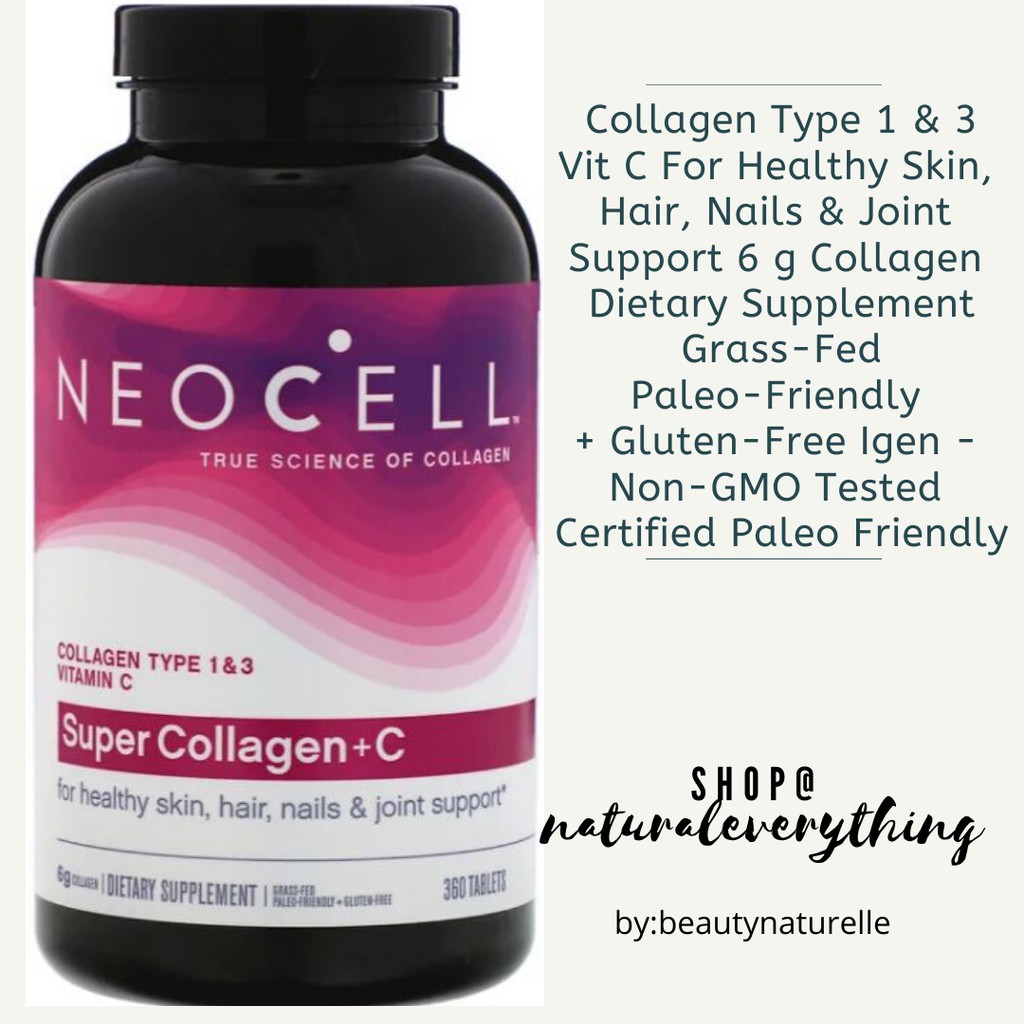 Neocell, Super Collagen + C, Collagen Type 1 & 3, 360 Tablets_NEW