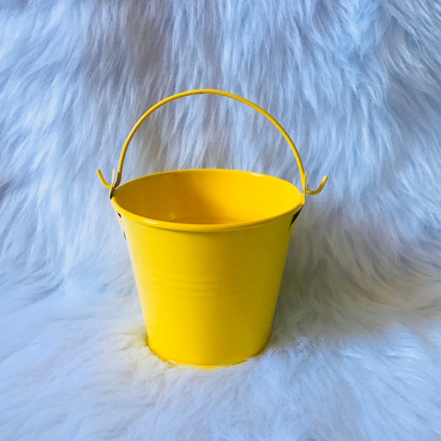 Mini metal pail bucket Yellow Shopee Philippines