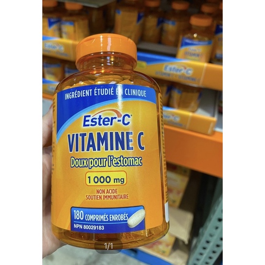 [USA] EsterC Vitamin C Stomach Friendly 1000 mg 180 Coated Tablets