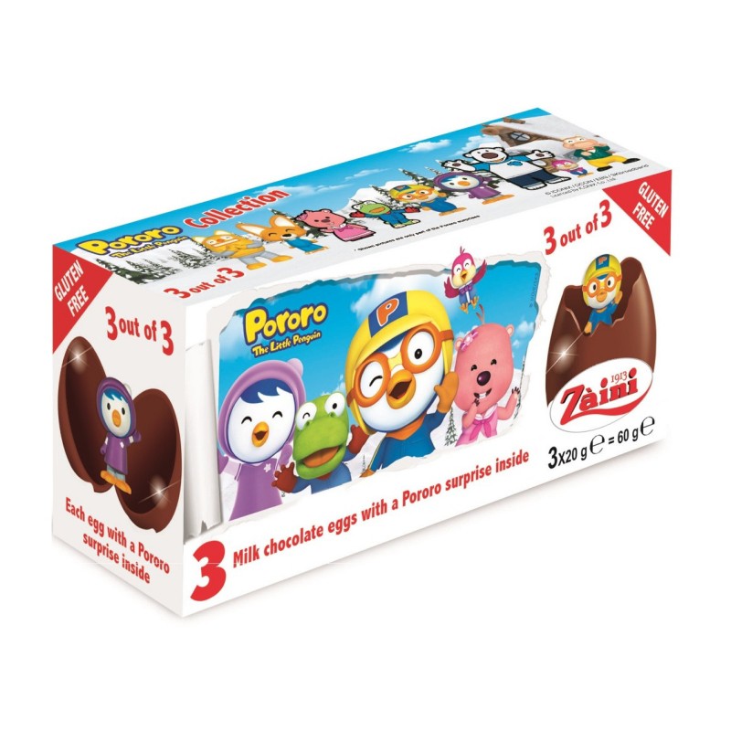 Zaini Chocolate Egg Surprise 60 Gr Pororo | Shopee Philippines