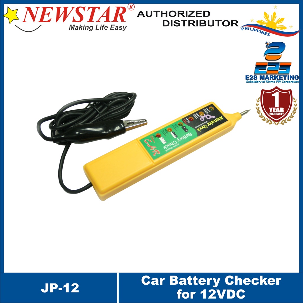 Newstar Car Battery Checker for 12VDC JP12 (Yellow) Shopee Philippines