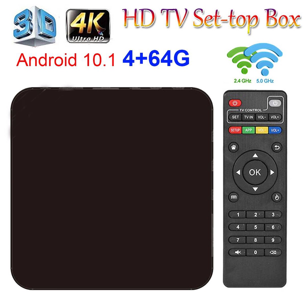 Upgrade Android10.1 TV Box Family 4k HD TV Settop Box Smart Home Wifi