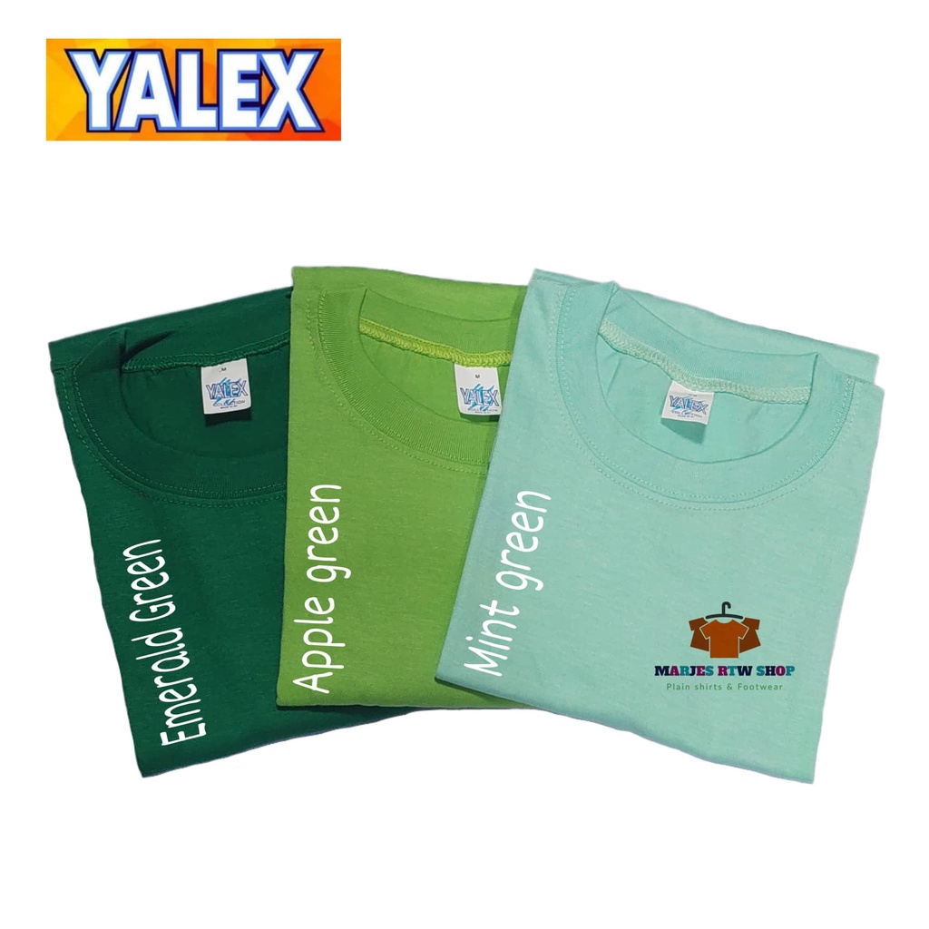 Yalex Plain Tshirt Round neck ( White Label ) Mint green, Apple green