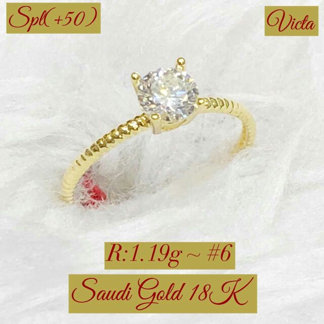 18K Saudi Gold Engagement Ring Shopee Philippines