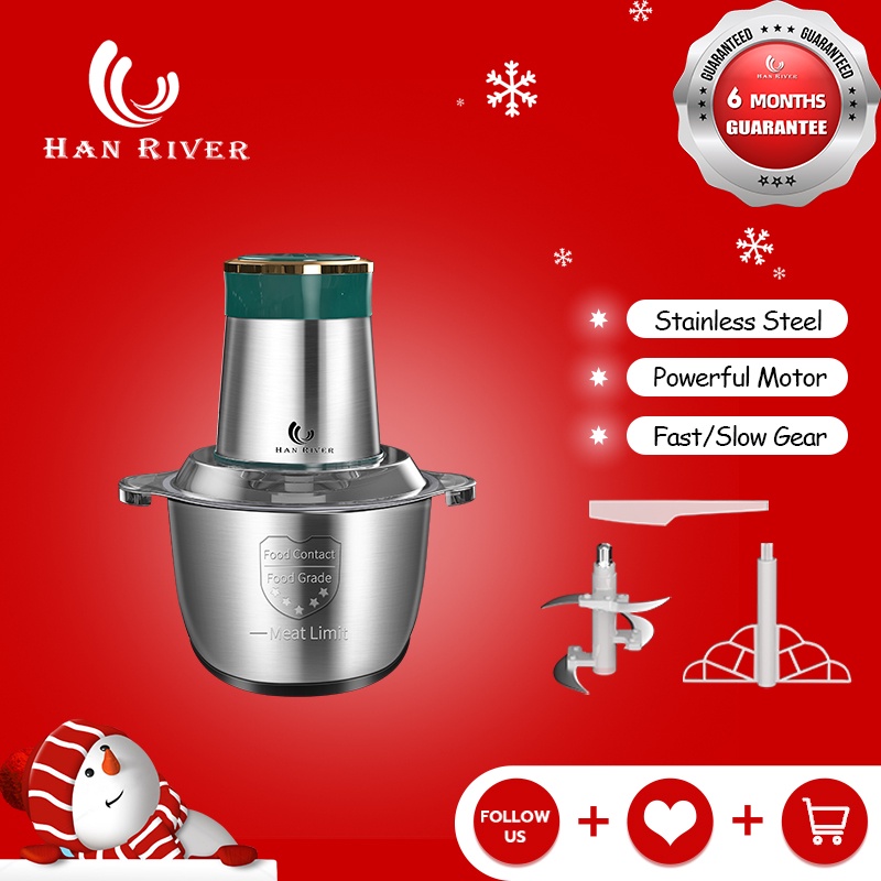 HAN RIVER Meat Grinder HRJRJS2BK Electric Food Processor Food Grinder