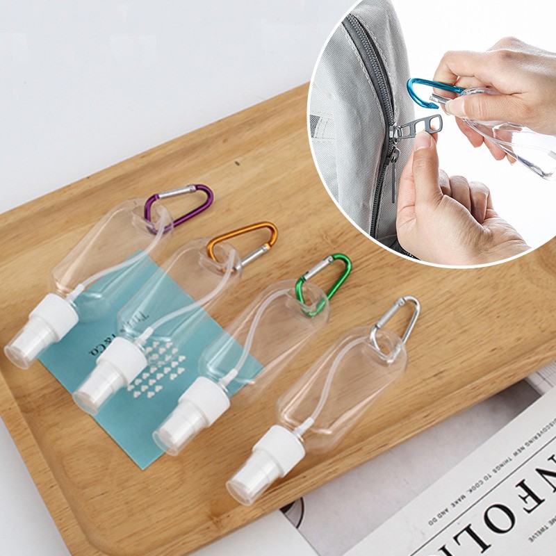 60ml Spray Bottle Keychain Portable Alcohol Bottles Empty Hand