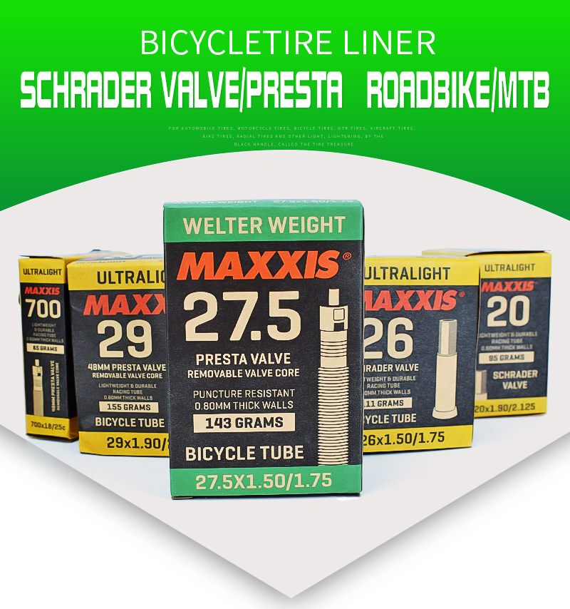 Ultralight MAXXIS Bicycle Inner Tube All Size 26 27.5X1.5 AV FV 1.51.