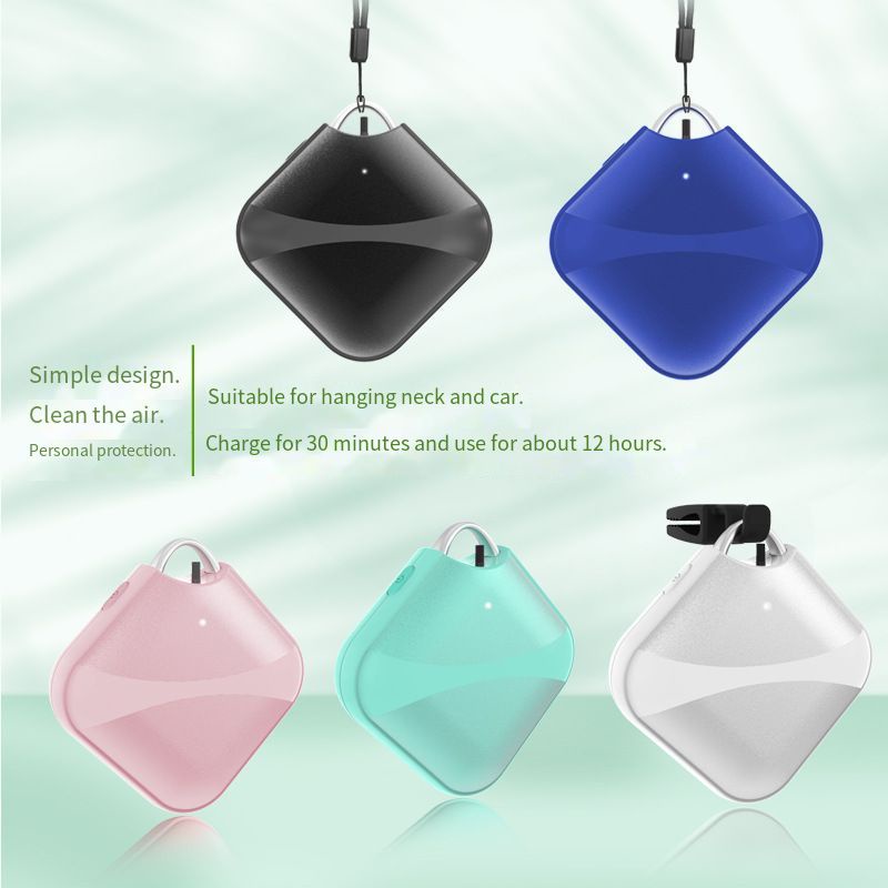 Portable hanging neck air purifier small mini negative ion portable