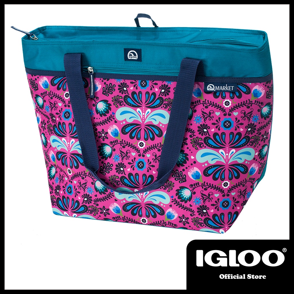 Igloo Thermal Tote 56 Grocery Bag Magenta (160726) Shopee Philippines