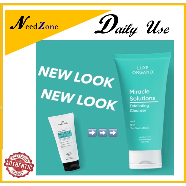 Luxe Organix Miracle Solutions AHA/BHA Cleanser Gel 150g (tighten pores