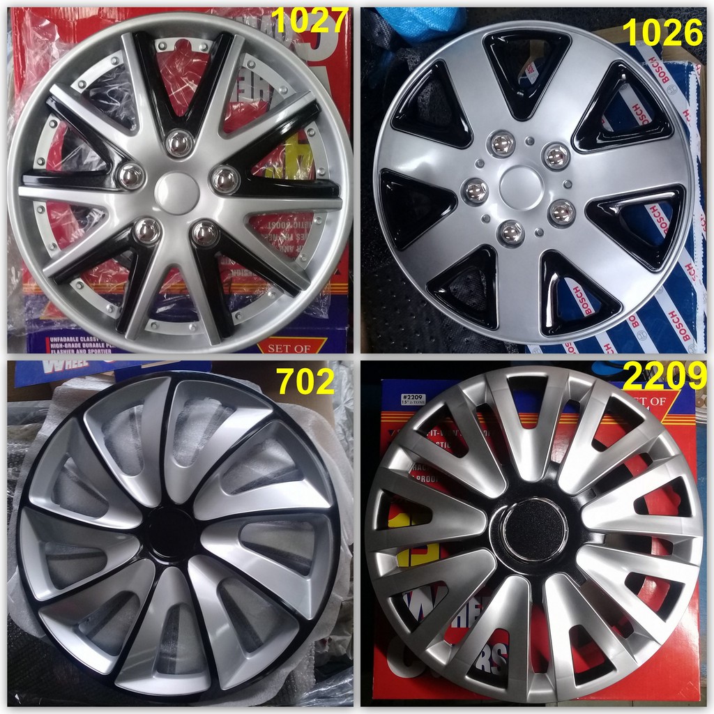 4Piece Set 15in TwoTone Hub Cap R15 Wheel Cover Hubcap Shopee