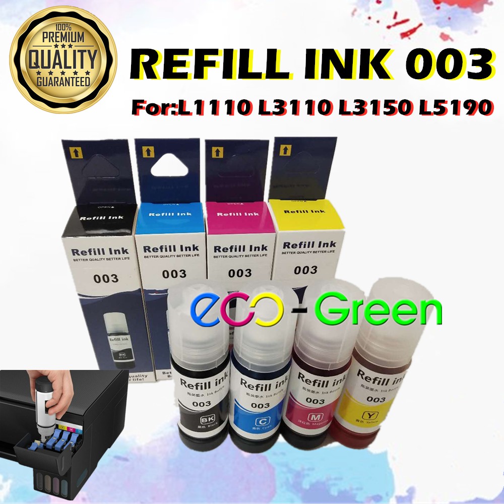 compatible Refill ink 003 Ink 70ml with box for epson l1110 epson L3110