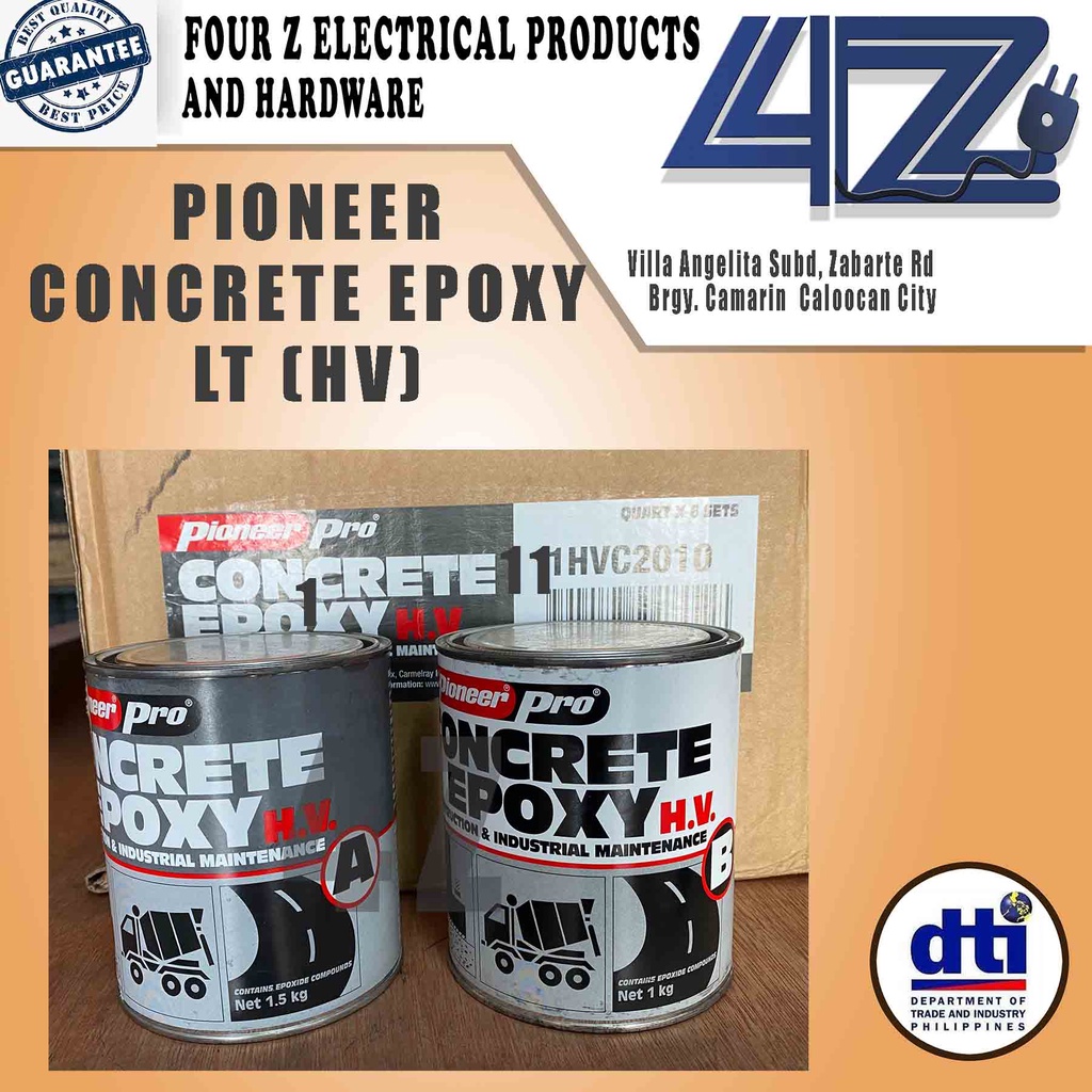 Pioneer Pro Concrete Epoxy A&B High Viscosity Set 1Liter Shopee