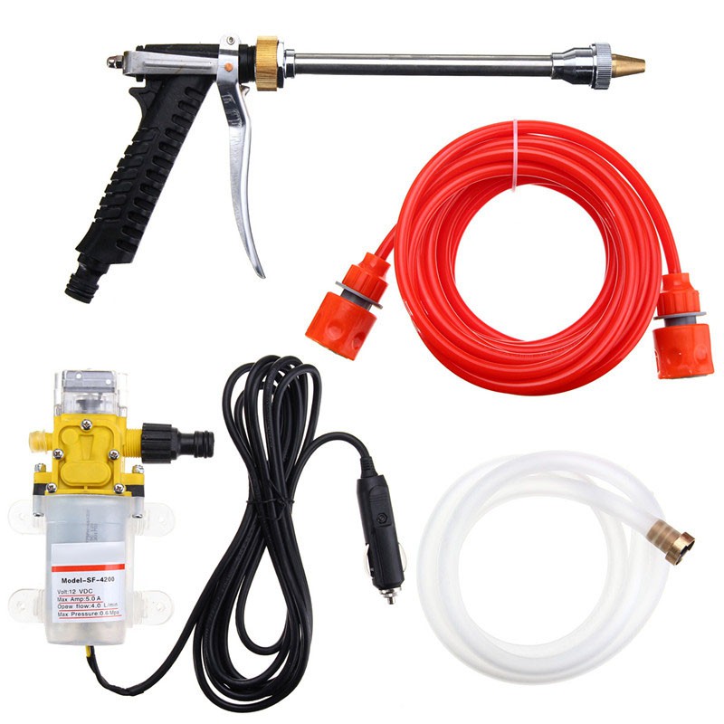 Car Washer Kit, 12 Volt Portable High Pressure Water Pump, Car Wash