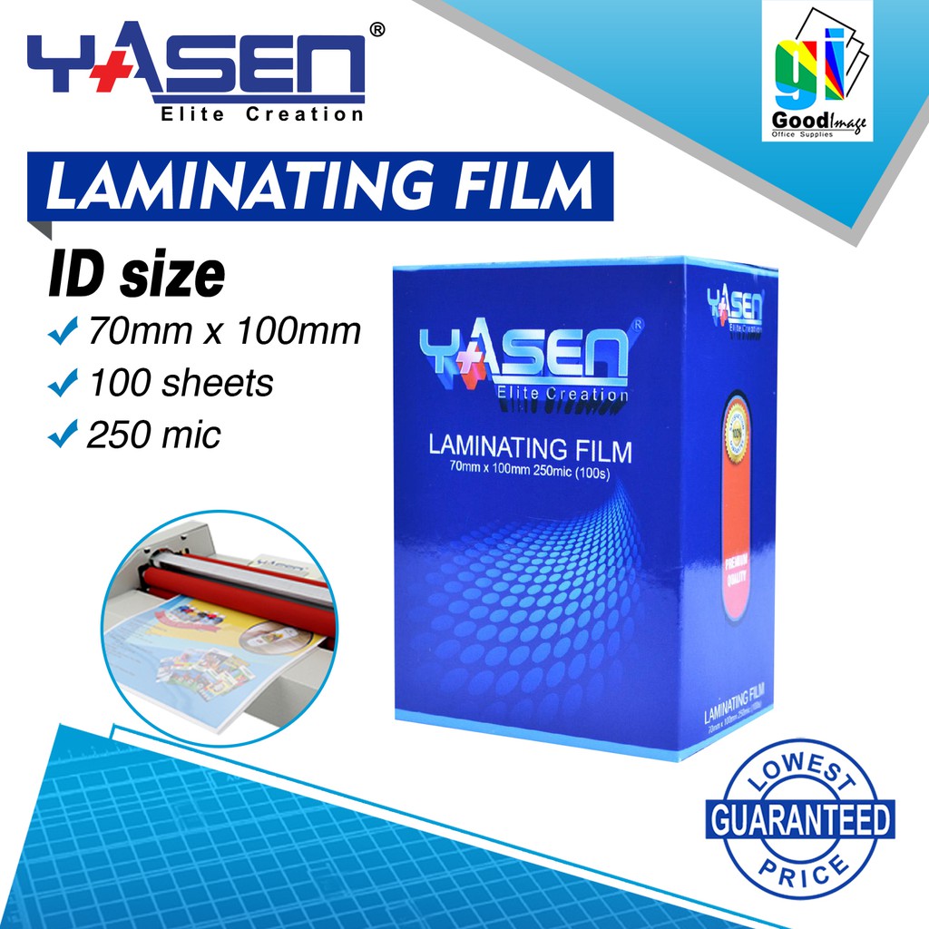 Yasen Laminating Film 65mm x 95mm 250 microns Shopee Philippines