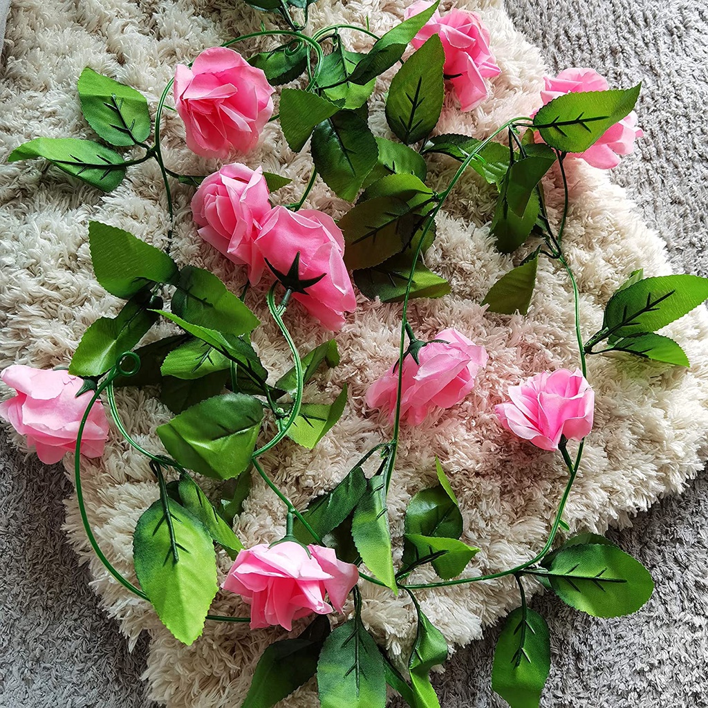 Home Deco, CNY Deco, 230CM,9 Flowers Artificial Flower Garlands Faux