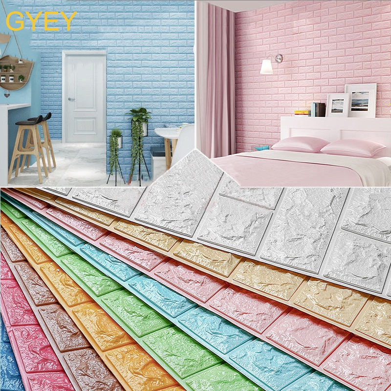 Self adhesive Waterproof TV Background Brick Wallpapers 3D Wall Sticker