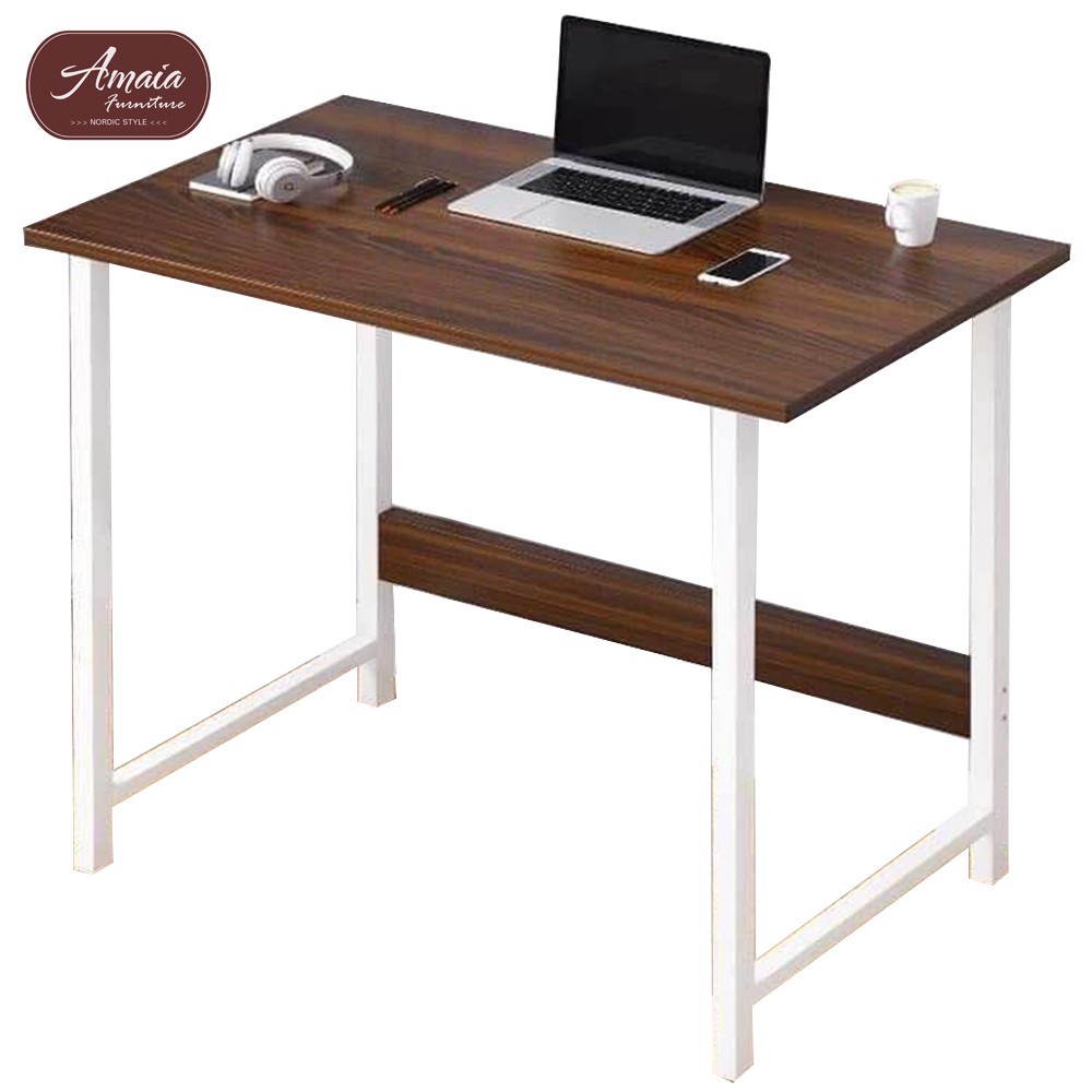 High quality modern minimalist computer desk solid wood study home office table Shopee Philippines