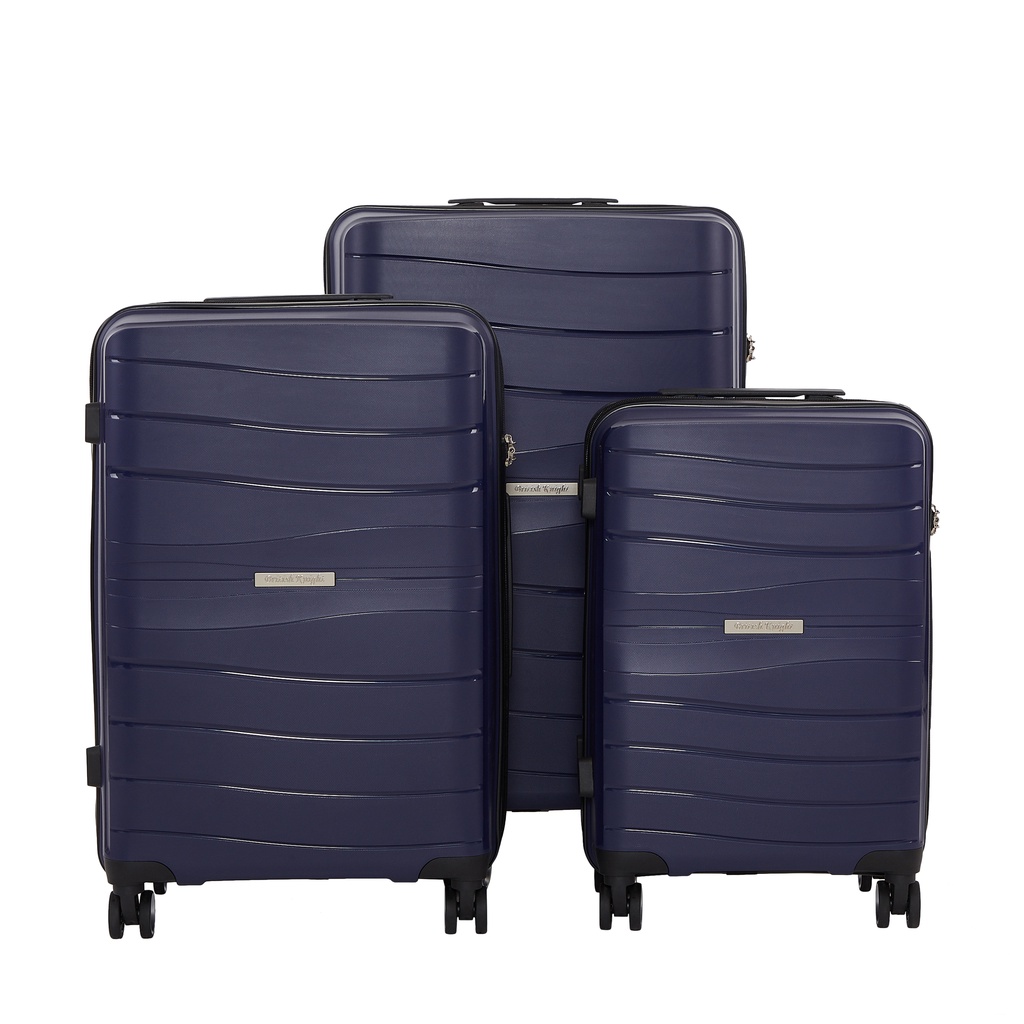 British Knight BIP935ZT Navy 3Piece (Set) Luggage with TSA Lock, Anti