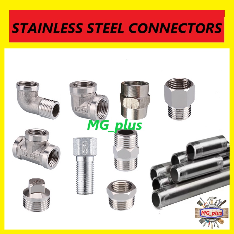 304 Stainless Steel Fittings ZG1/2'' Pipe Connector Water Hose Pipe Fittings Home Improvements