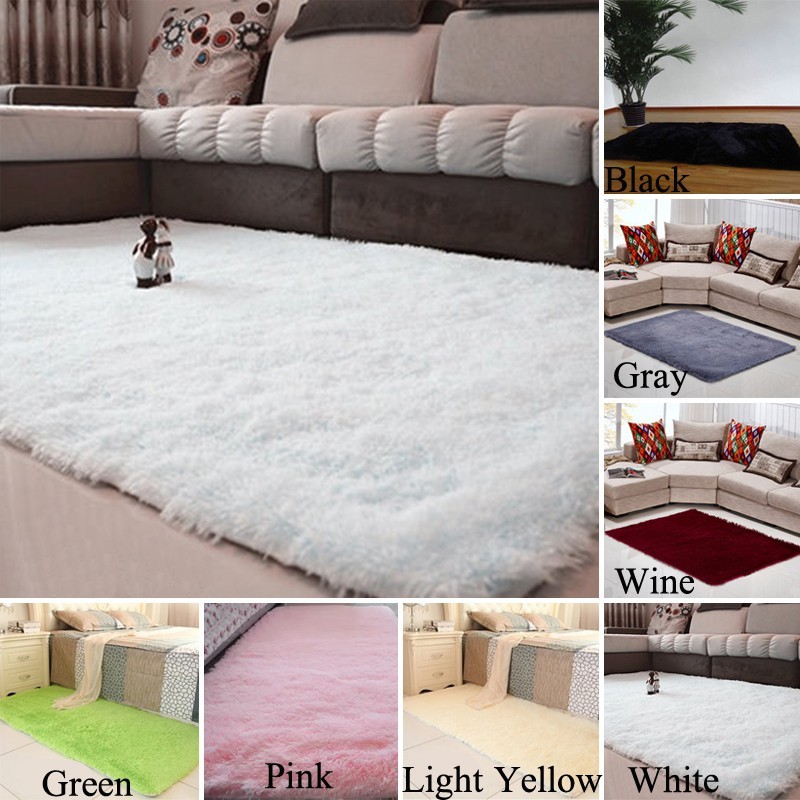 (180cm X150cm) Home Living Fluffy Rugs Shaggy Dining Room Floor Home