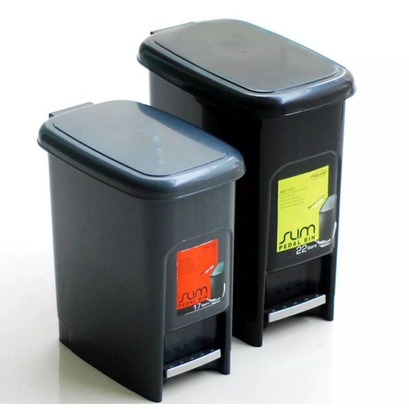 Megabox Plastic Pedal Bin Trash Can 22 Liters / 17 Liters Trash Can