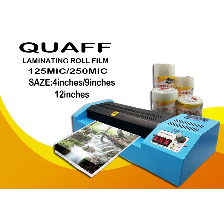 QUAFF Laminating Film Roll 125 250 microns (4 in 9 in 12 in) Shopee Philippines