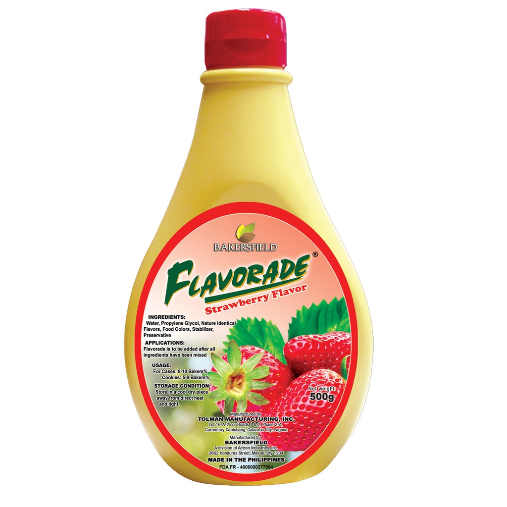 Bakersfield Strawberry Flavorade 500g Shopee Philippines