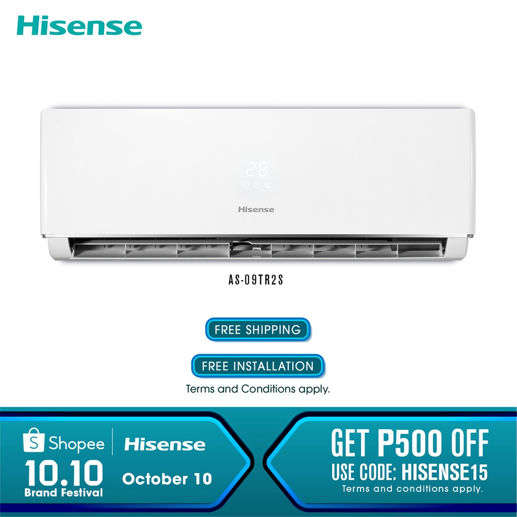 Hisense 1.0HP Split Type Inverter Air Conditioner AS09TR2S Shopee
