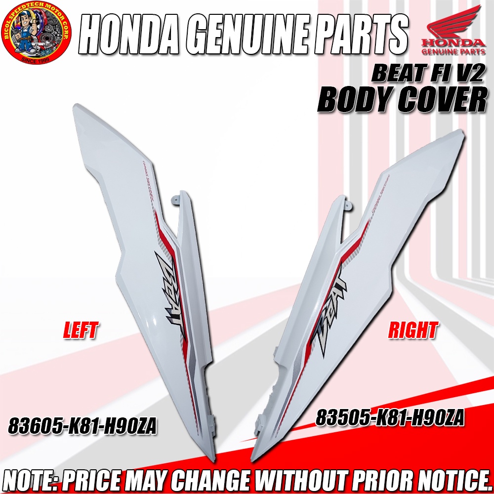 BEAT FI V2 BODY COVER HONDA (HPI) (GENUINE Right 83505K81H90 , Left 83605K81H90) Shopee