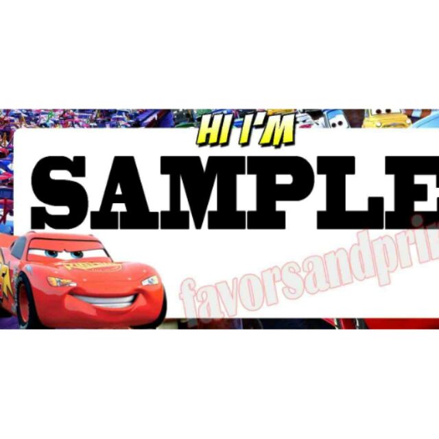 DISNEY CARS BIRTHDAY PARTY NAME TAGS (10s) Shopee Philippines