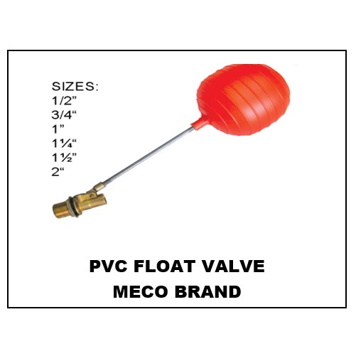 PVC Float Valve Ball Type Brass Fittings 1/2" 3/4" 1" Genuine Meco