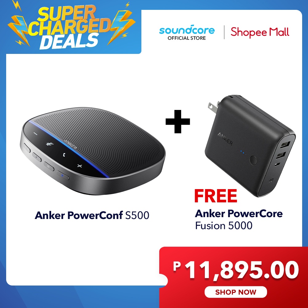 Anker PowerConf S500 Speakerphone with Zoom Rooms and Google Meet