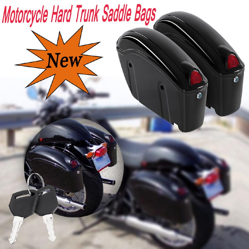 ♥High Quality♥ Motorcycle Hard Trunk Saddlebags Saddle Bags Side Box