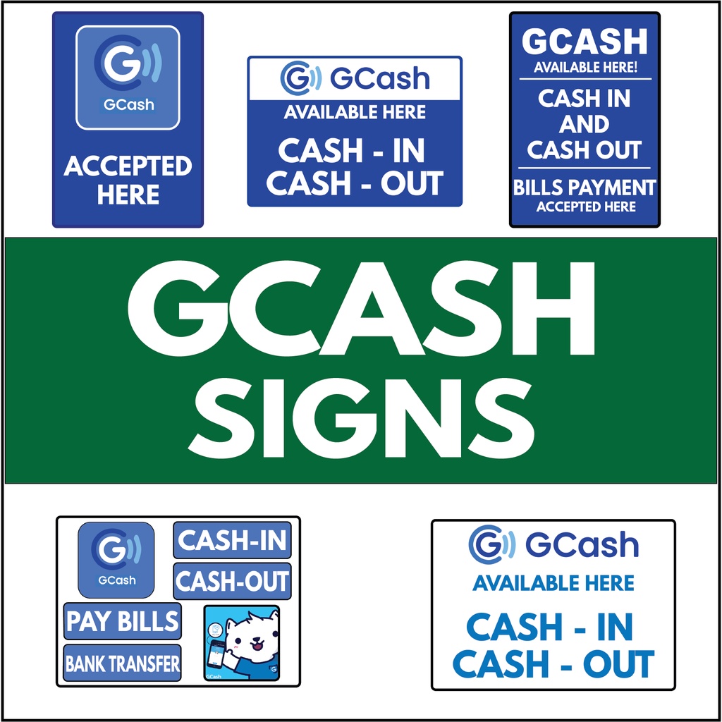 Gcash Signs / Signange for Store Owners and Stablishments Shopee