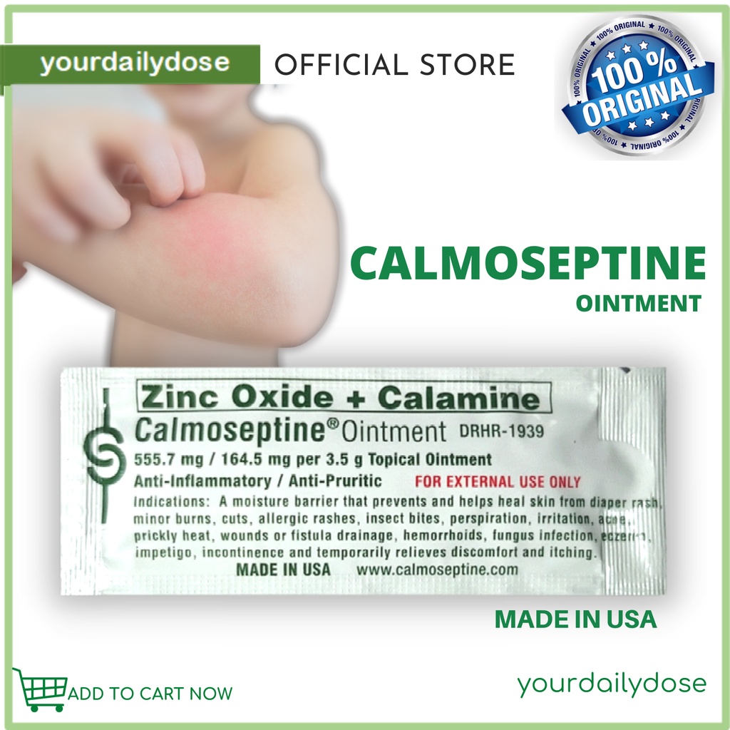 Calmoseptine (Zinc oxide + Calamine) Ointment sachet 3.5g SOLD PER