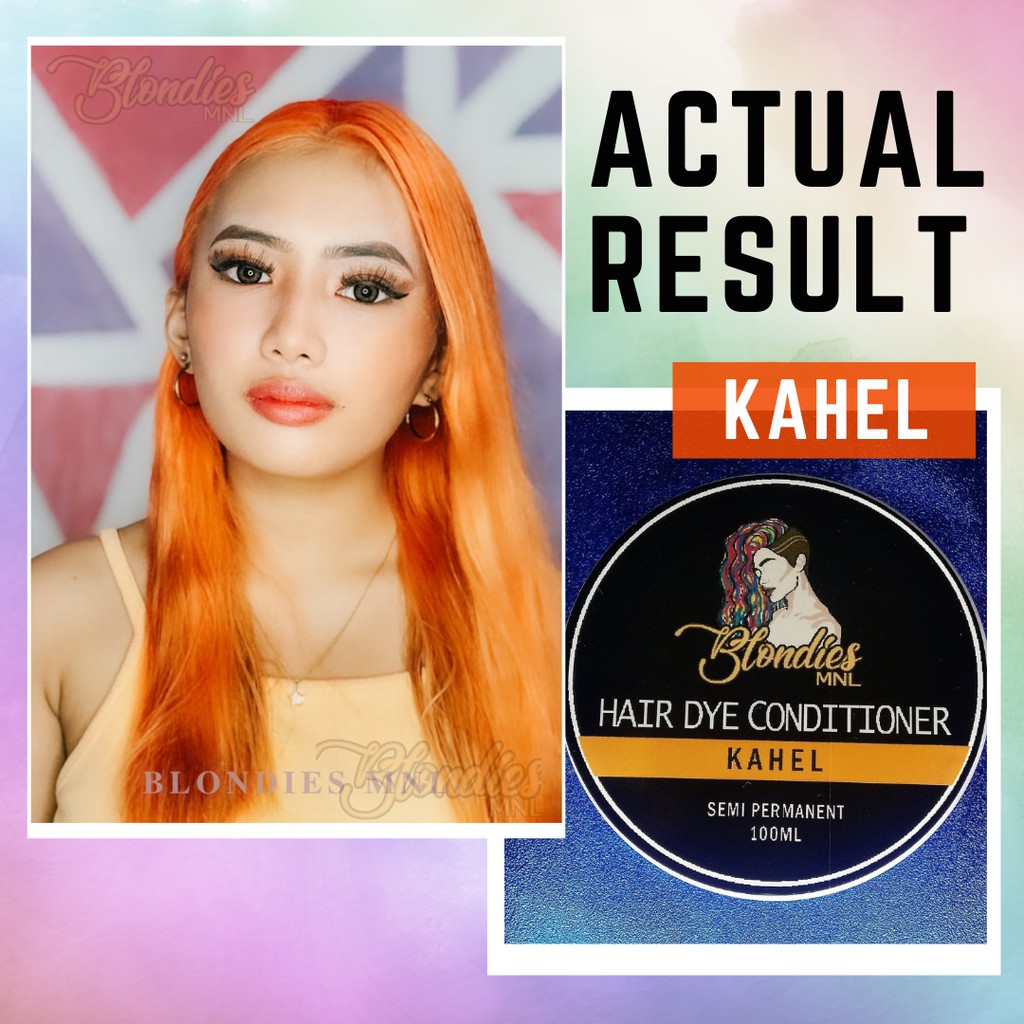 Hair Dye Conditioner (Kahel) Orange Hair Color 100ml SemiPermanent Blondies MNL Shopee