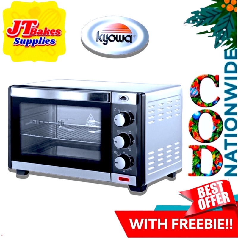 KYOWA Electric Oven 60 Liters Stainless Body KW3338 With Freebie