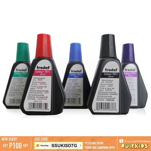 Trodat 7011 Rubber Stamp Refill Ink 28mL Shopee Philippines