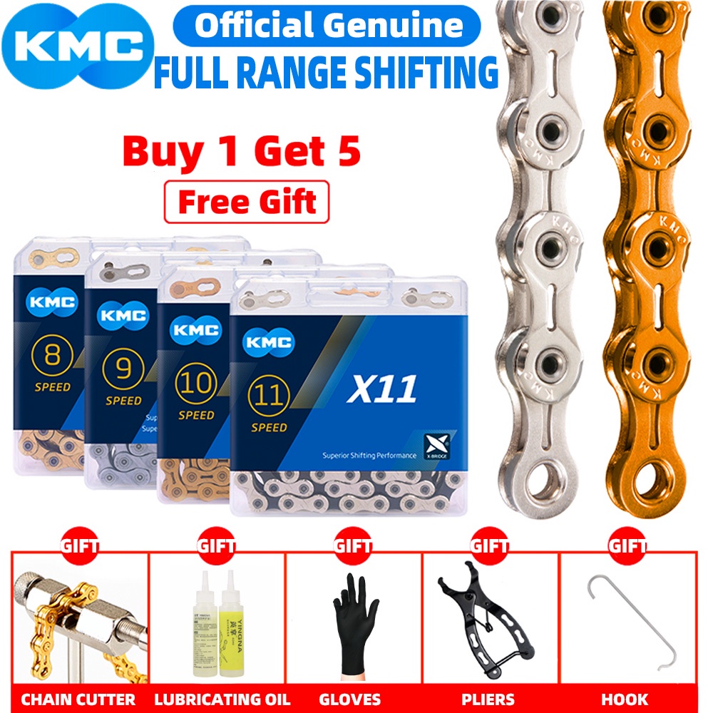 KMC Bike Chain X12 X11 X10 X9 X8 Chains 116Links Cycling Chain Mtb Road