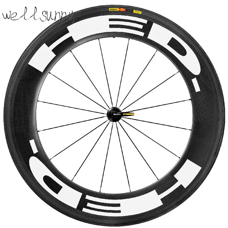 Carbon Wheel Sticker for HED Road Bike Bicycle Rim Decals 60 80 88 mm